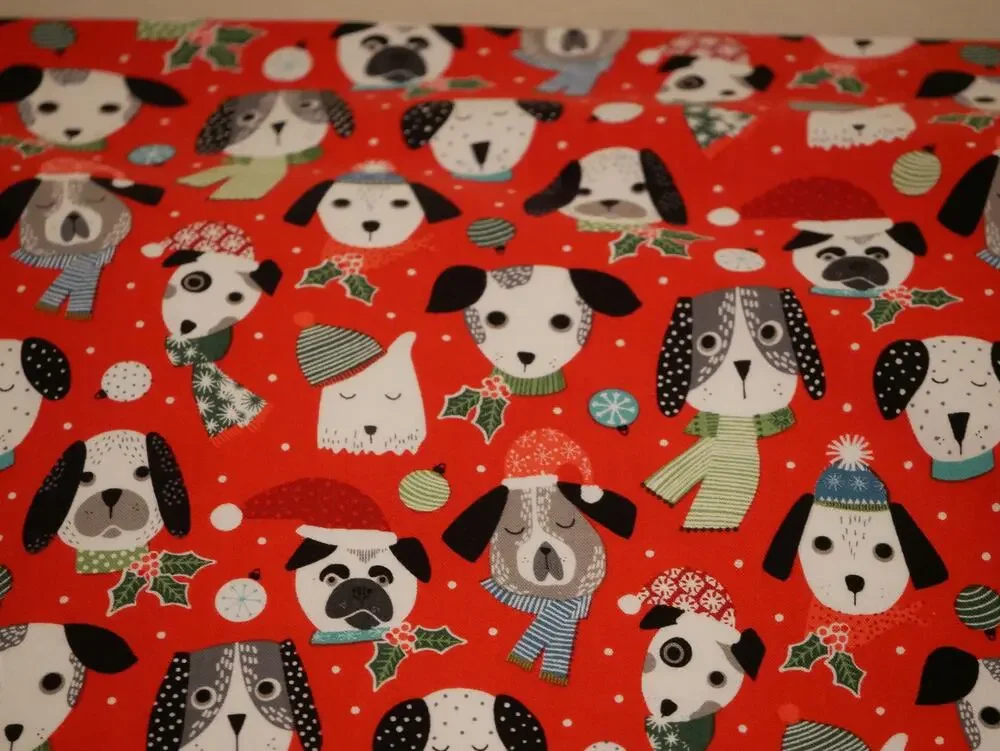 Handmade Santa Paws Pillowcases, Christmas Puppies, Standard Size
